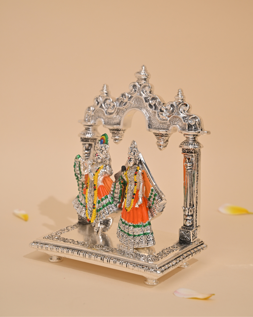 Gold Plated Radha Krishna Idol – A Divine Gift for Home Pooja & Decor