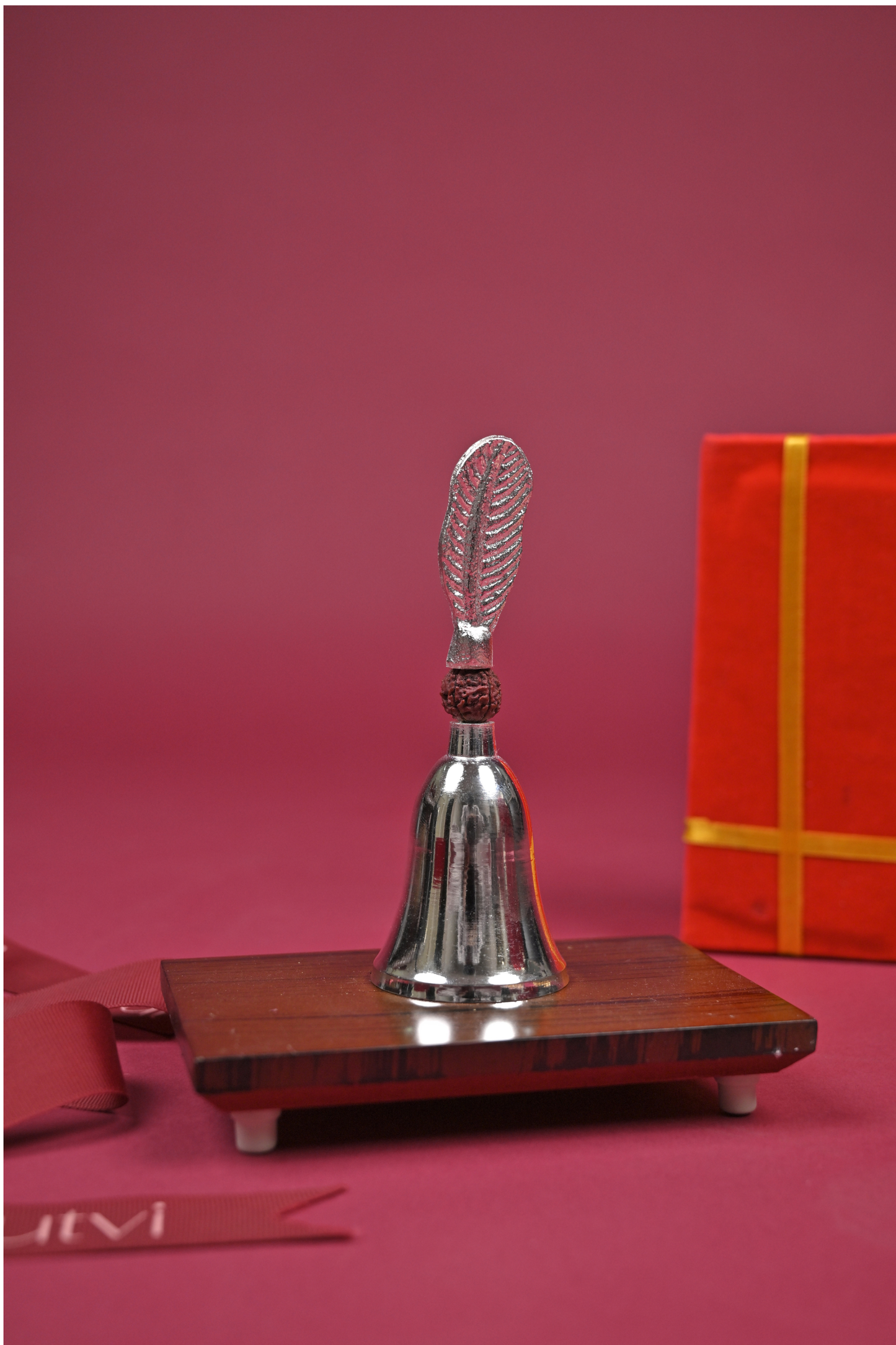 silver hand bell for pooja