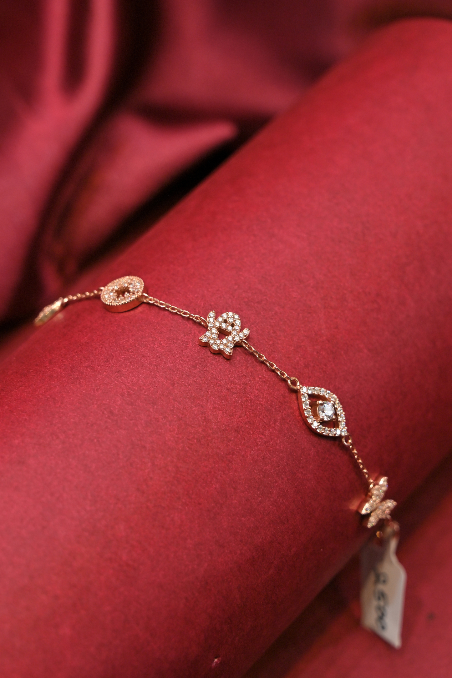 lucky charm multi-motif silver bracelet