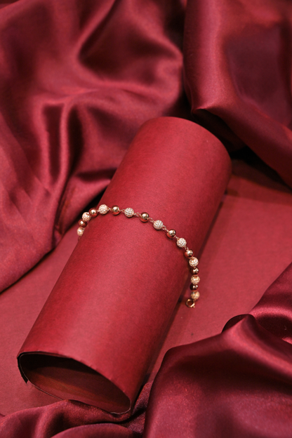 Rose Gold Crystal Bead Bracelet