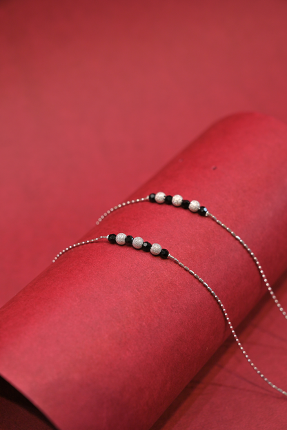 Dual Tone Bead Anklet