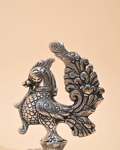 Peacock Diya – Elegant Traditional Oil Lamp for Pooja & Home Decor