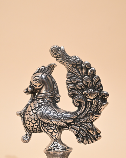 Peacock Diya – Elegant Traditional Oil Lamp for Pooja & Home Decor