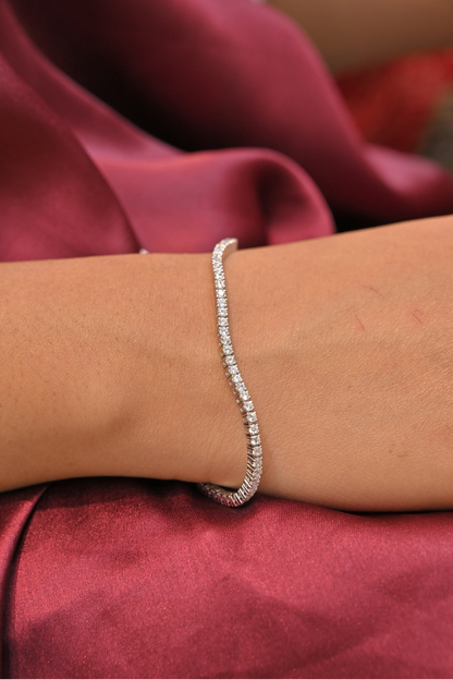 Silver CZ Tennis Bracelet
