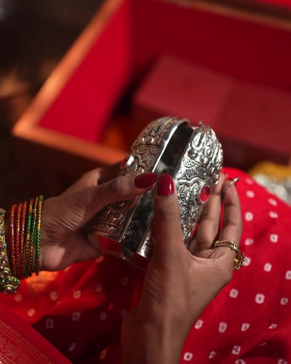 Divine German Silver Temple Idol of Ram, Laxman & Sita
