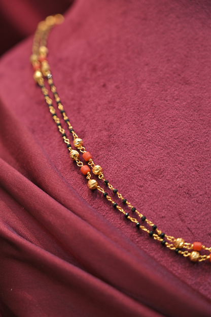 925 Sterling Silver Double Layer Gold Plated Mangalsutra