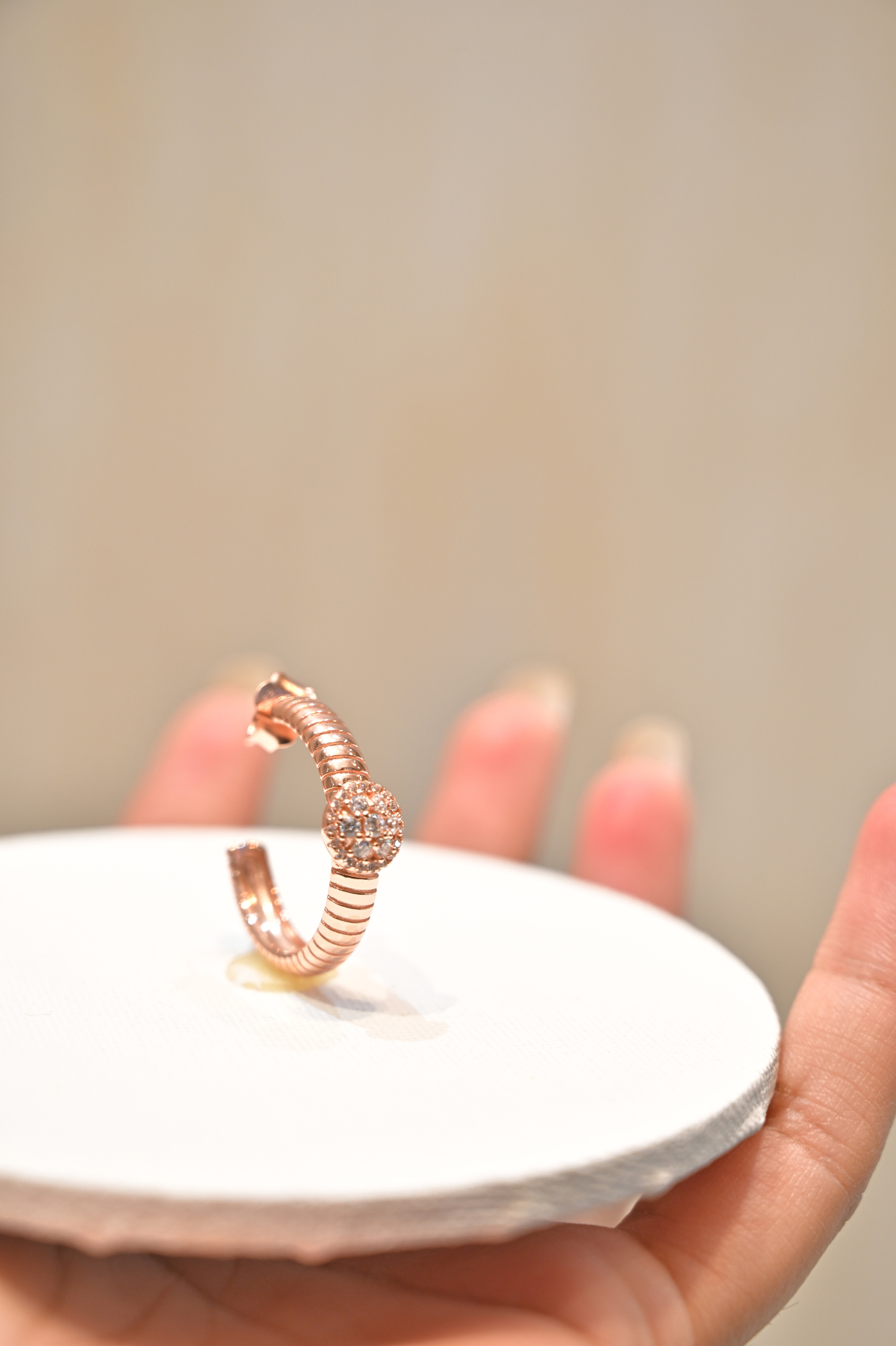 925 silver double halo open hoop earrings