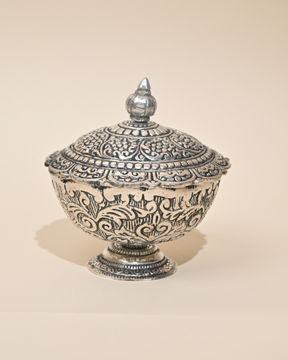 Traditional German Silver Nagas Padham Kumkuma Bharani