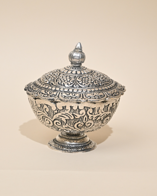 Traditional German Silver Nagas Padham Kumkuma Bharani