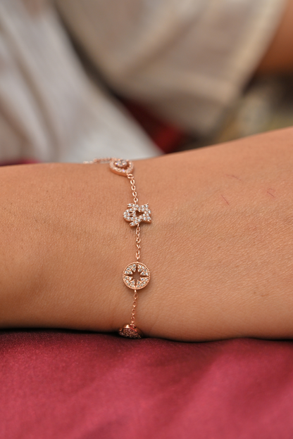 Lucky Charm Multi-Motif Silver Bracelet