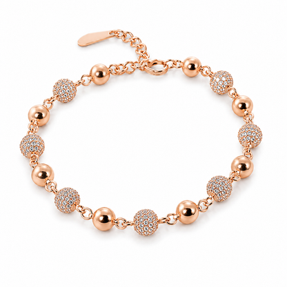 Rose Gold Crystal Bead Bracelet