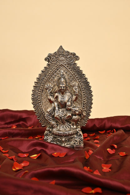 German Silver Laxmi Idol – Goddess Lakshmi Statue for Wealth, Prosperity & Pooja Decor