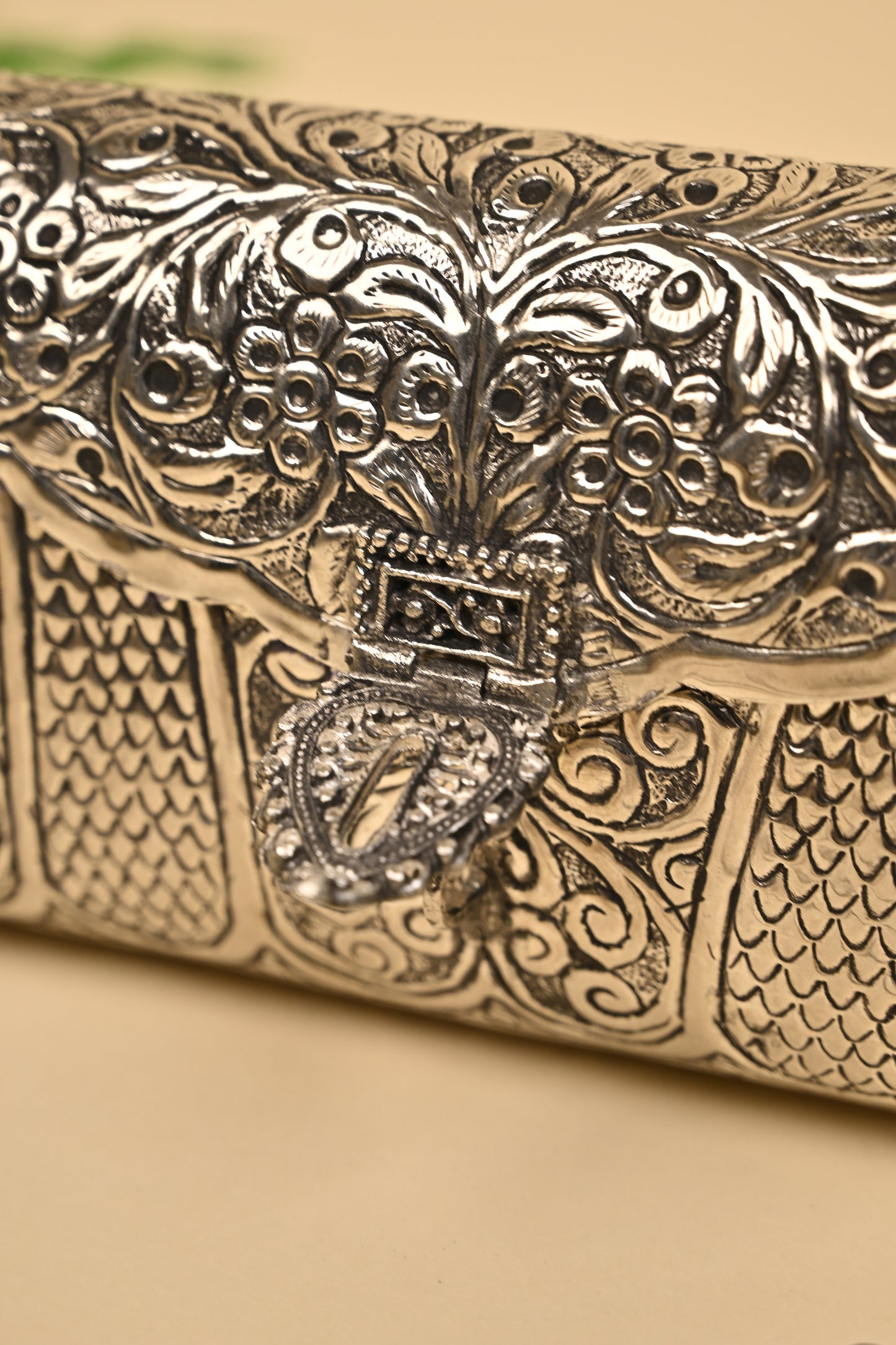 German Silver Women’s Purse – Handcrafted Ethnic Clutch for Festive & Wedding Occasions