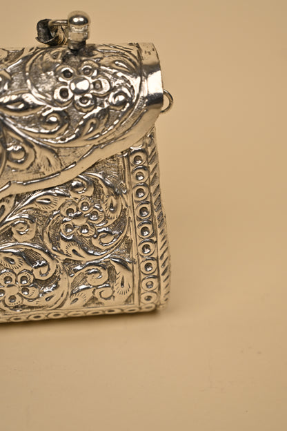 German Silver Women’s Purse – Handcrafted Traditional Clutch for Festive & Wedding Occasions