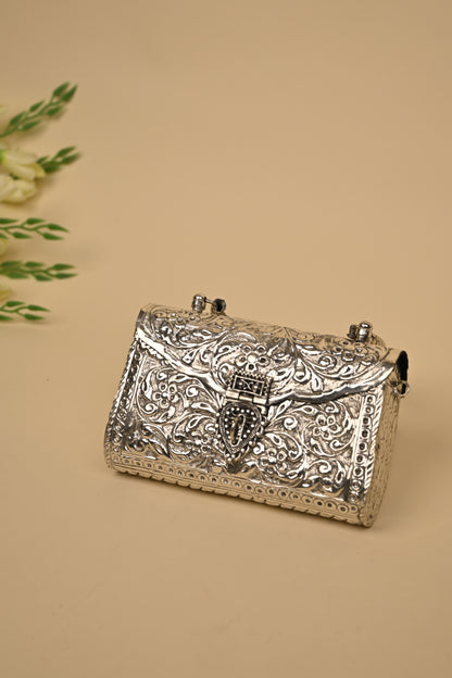 German Silver Women’s Purse – Handcrafted Traditional Clutch for Festive & Wedding Occasions
