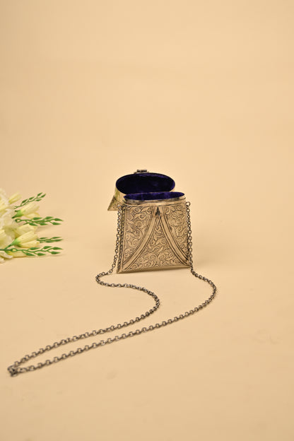 German Silver Women’s Purse – Handcrafted Ethnic Clutch for Festive & Wedding Occasions