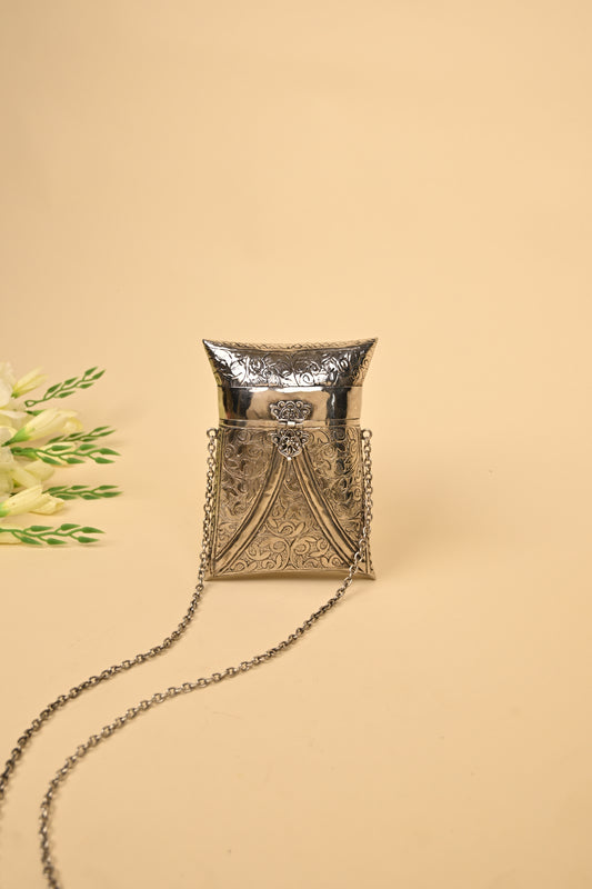 German Silver Women’s Purse – Handcrafted Ethnic Clutch for Festive & Wedding Occasions
