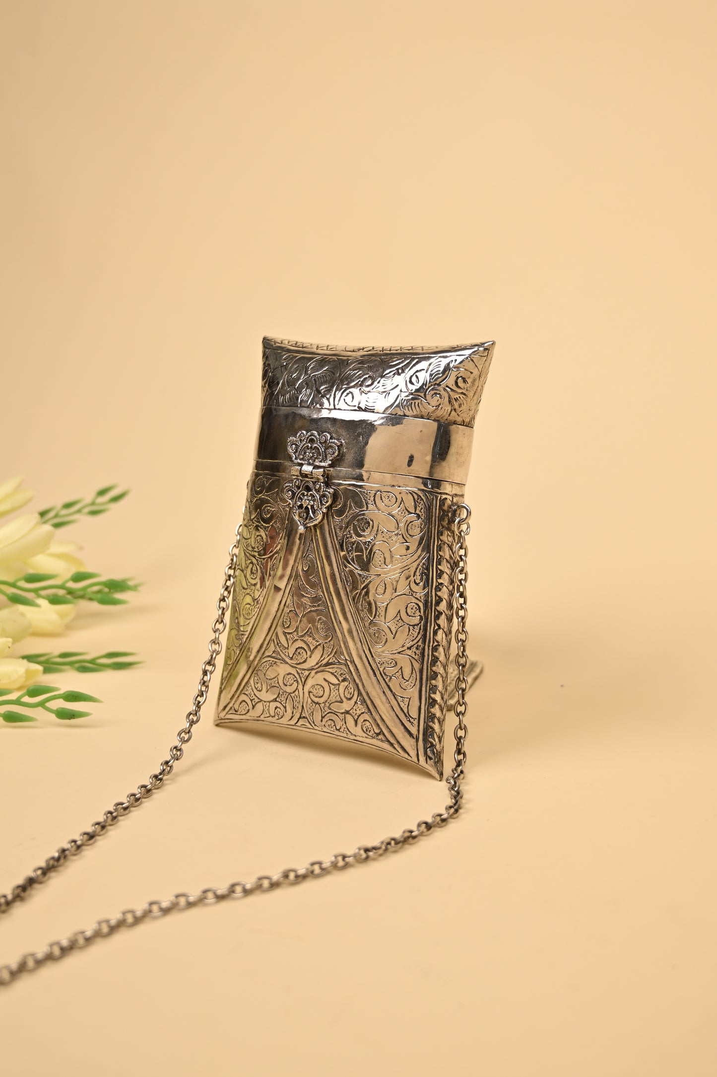 German Silver Women’s Purse – Handcrafted Ethnic Clutch for Festive & Wedding Occasions