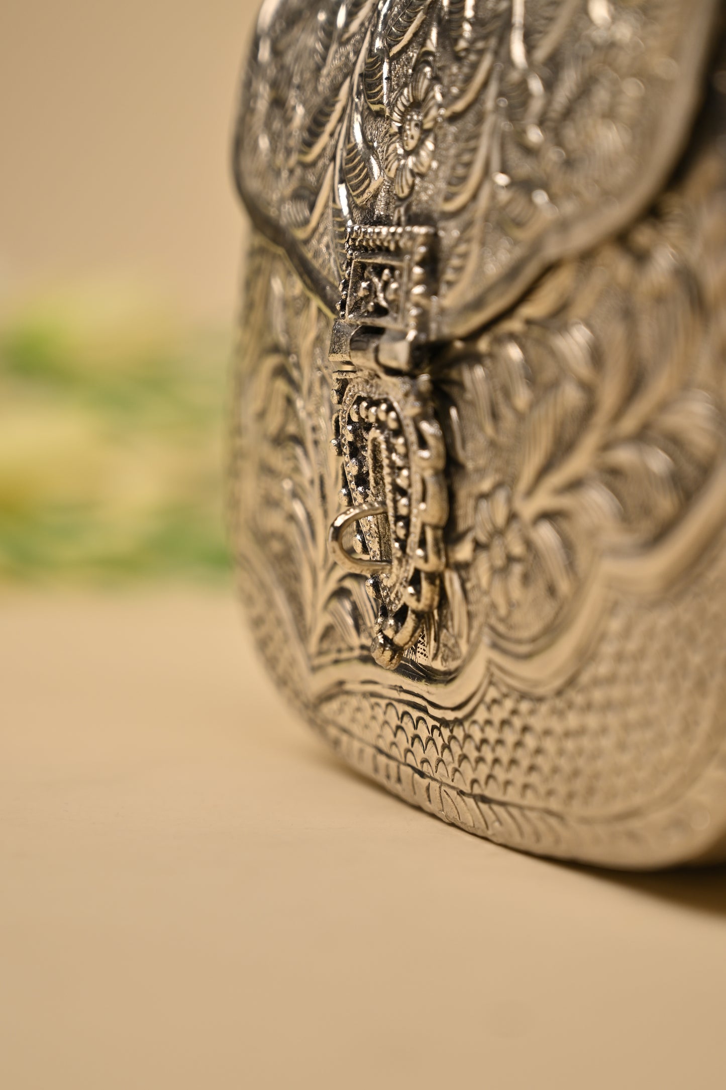 German Silver Women’s Purse – Handcrafted Designer Clutch for Festive & Ethnic Occasions