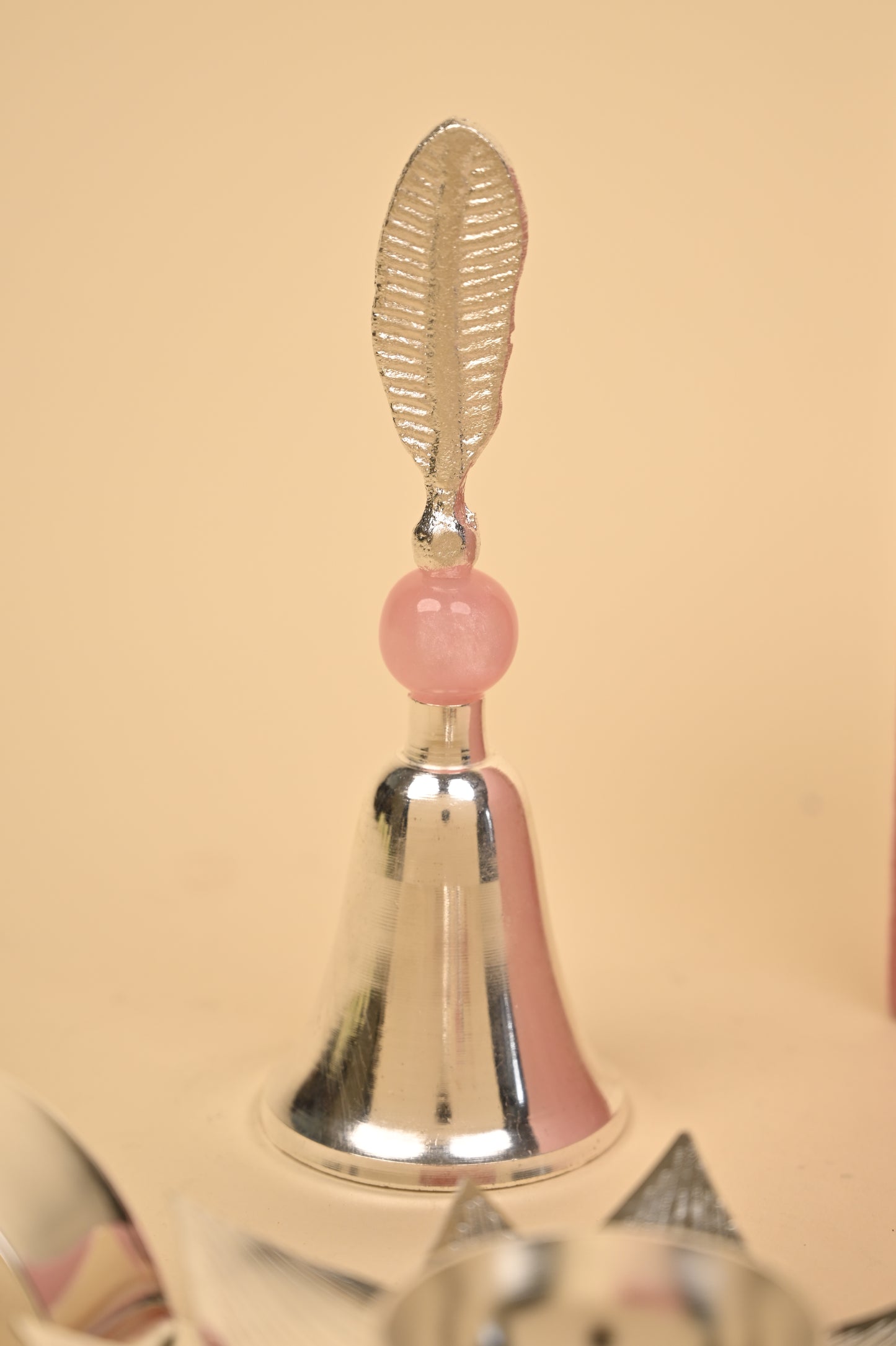 Lotus Diya and Bell Set in German Silver – Handcrafted Pooja Essentials for Auspicious Rituals