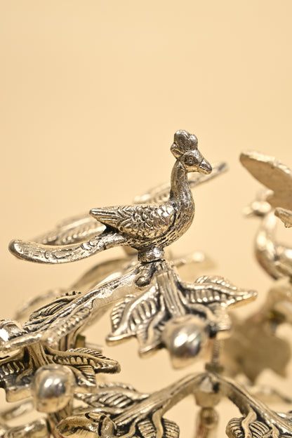 Radha Krishna Under Tree Idol – Premium 999 Silver Plated Divine Statue for Home Temple & Festive Gifting