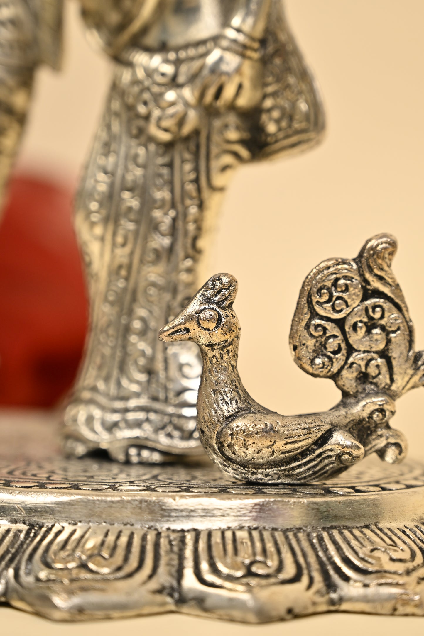 Radha Krishna Under Tree Idol – Premium 999 Silver Plated Divine Statue for Home Temple & Festive Gifting