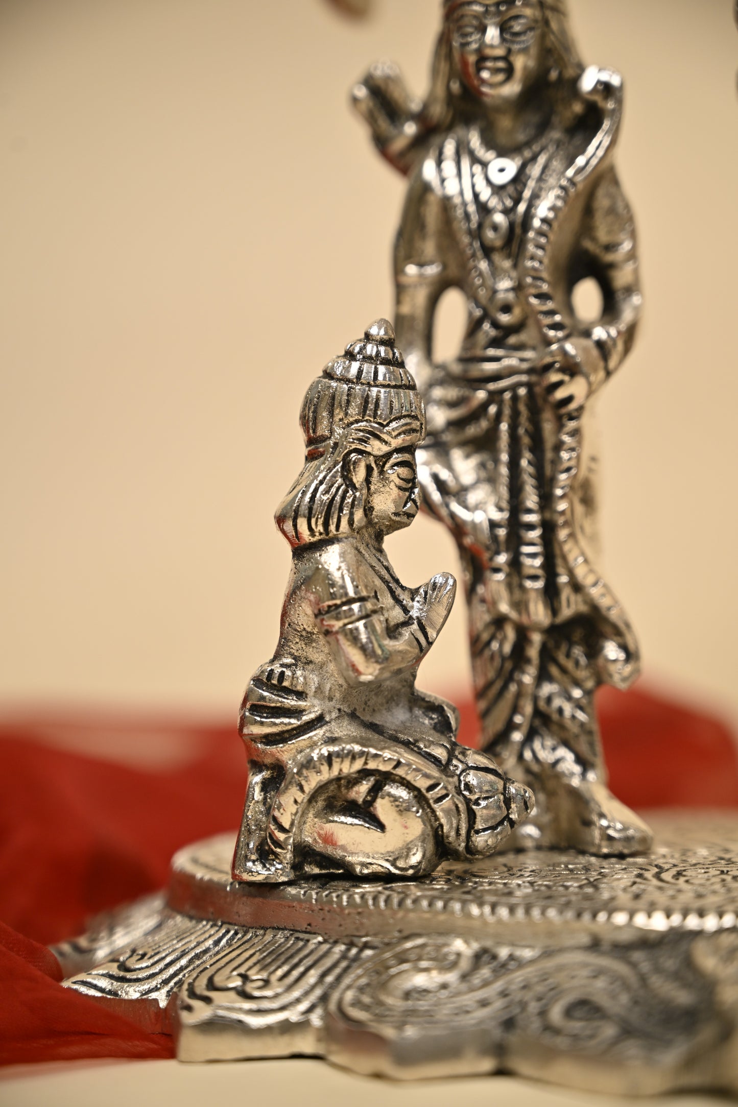 Ram Darbar Under Tree Idol – German Silver Divine Sculpture for Home Temple & Auspicious Gifting