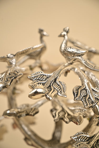 Ram Darbar Under Tree Idol – German Silver Divine Sculpture for Home Temple & Auspicious Gifting