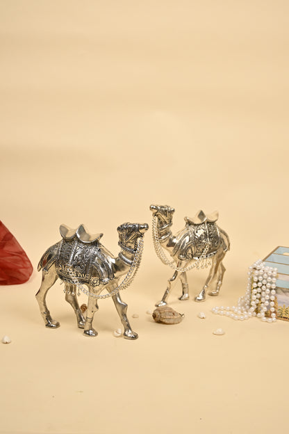 Decorative Camel Showpiece – Handcrafted German Silver Home Décor Sculpture