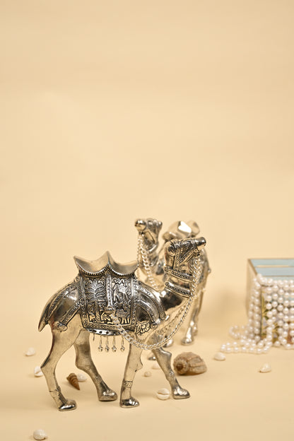Decorative Camel Showpiece – Handcrafted German Silver Home Décor Sculpture