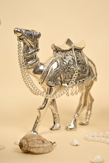 Decorative Camel Showpiece – Handcrafted German Silver Home Décor Sculpture