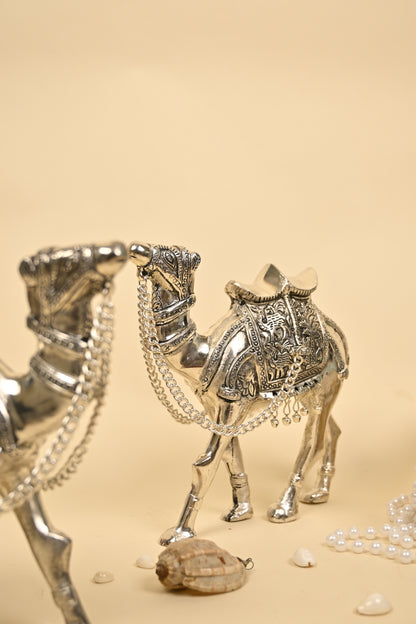 Decorative Camel Showpiece – Handcrafted German Silver Home Décor Sculpture