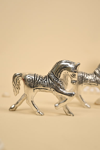 Handcrafted German Silver Horse Showpiece – Small, Medium & Large Sizes