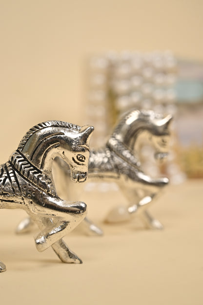 Handcrafted German Silver Horse Showpiece – Small, Medium & Large Sizes