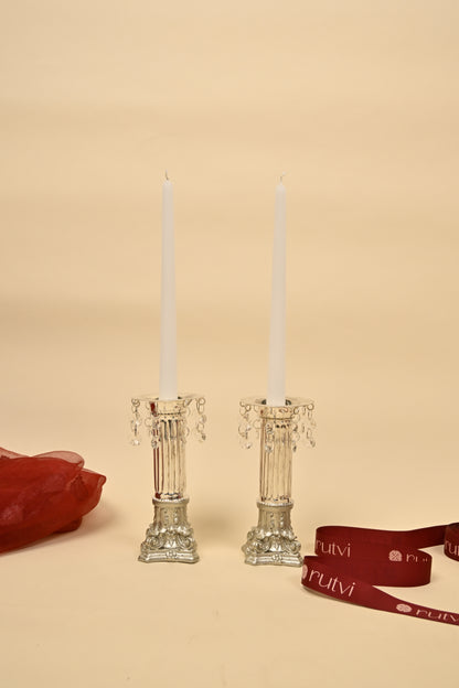 Handcrafted German Silver Candle Holder – Elegant Home & Festive Decor