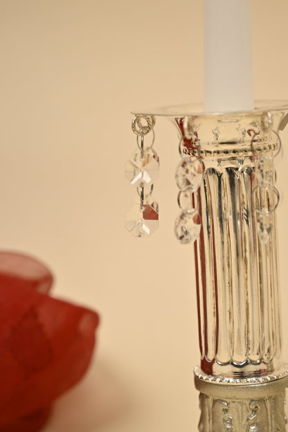 Handcrafted German Silver Candle Holder – Elegant Home & Festive Decor