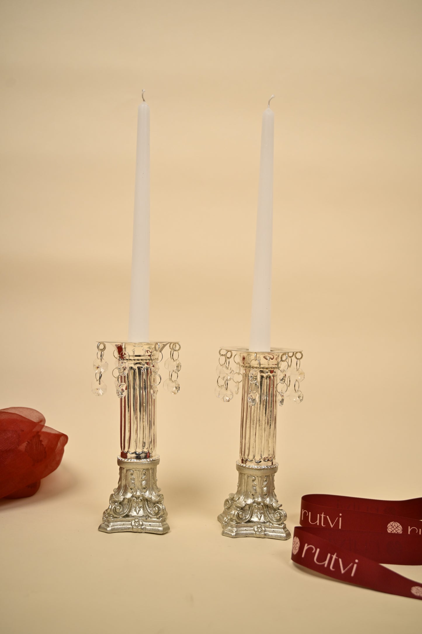 Handcrafted German Silver Candle Holder – Elegant Home & Festive Decor