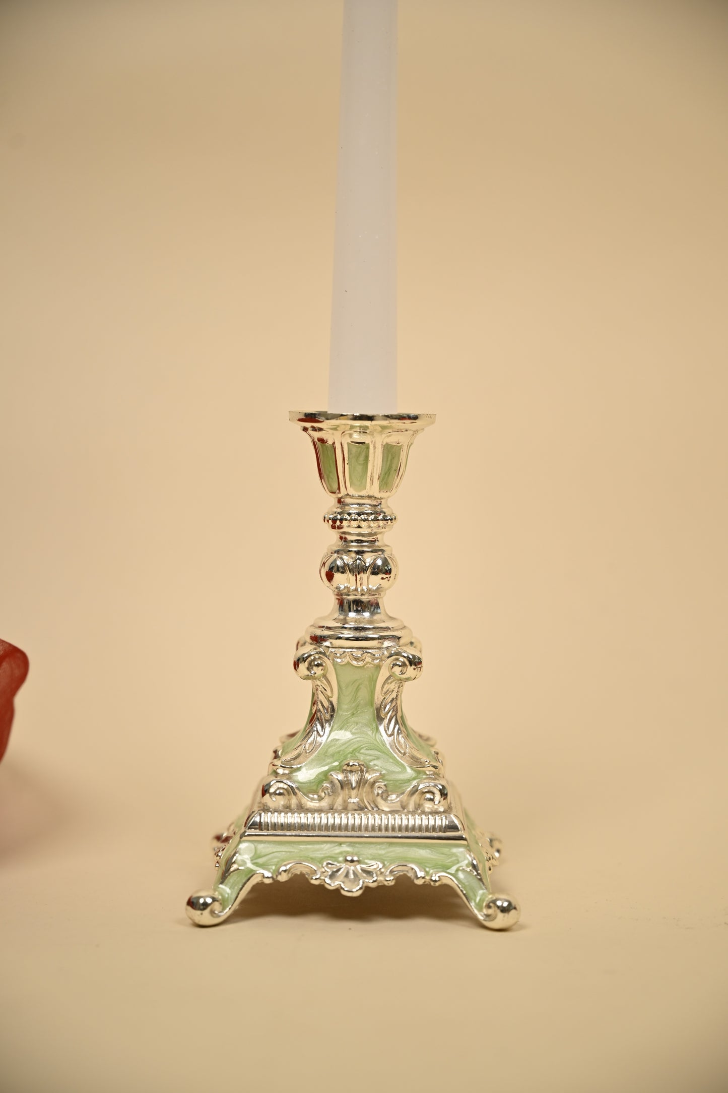 Handcrafted German Silver Candle Holder – Classic Decor for Festive & Home Lighting