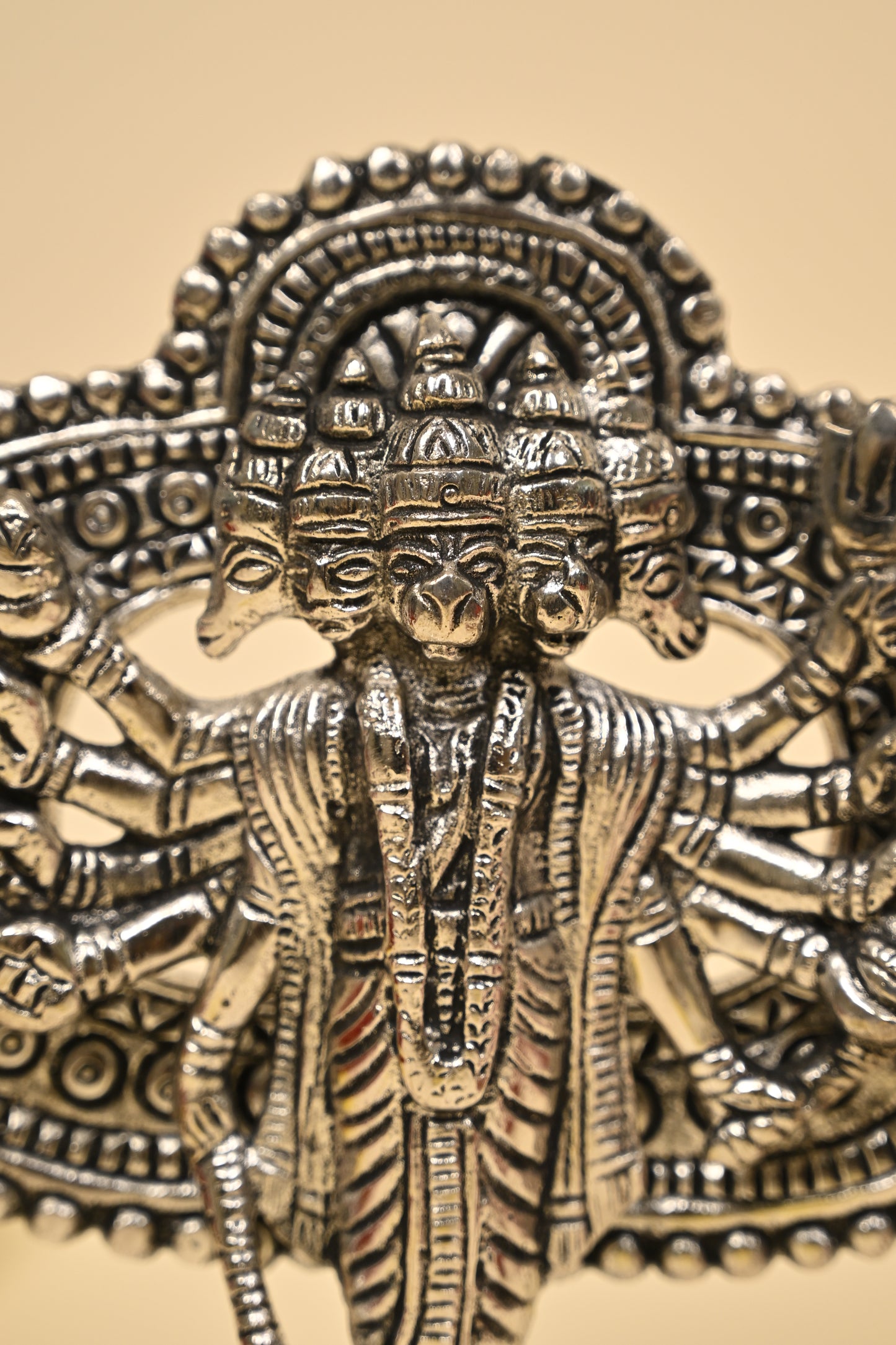 German Silver Lord Hanuman Idol – Powerful Divine Protector for Home & Pooja Room
