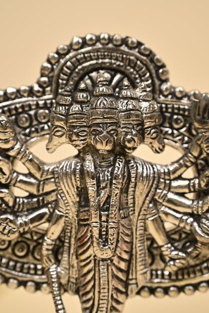 German Silver Lord Hanuman Idol – Powerful Divine Protector for Home & Pooja Room