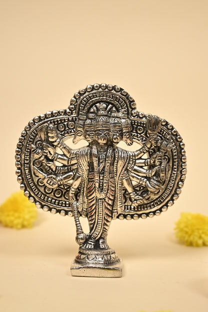 German Silver Lord Hanuman Idol – Powerful Divine Protector for Home & Pooja Room
