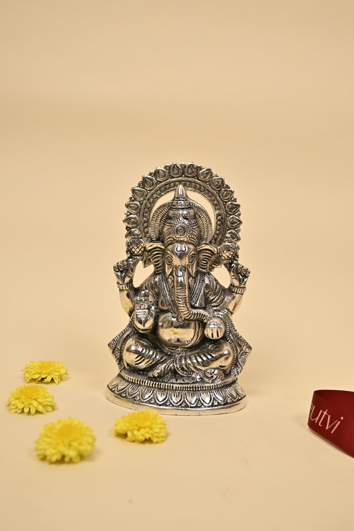 german silver lord ganesh idol – auspicious vinayaka for pooja room & festive gifting