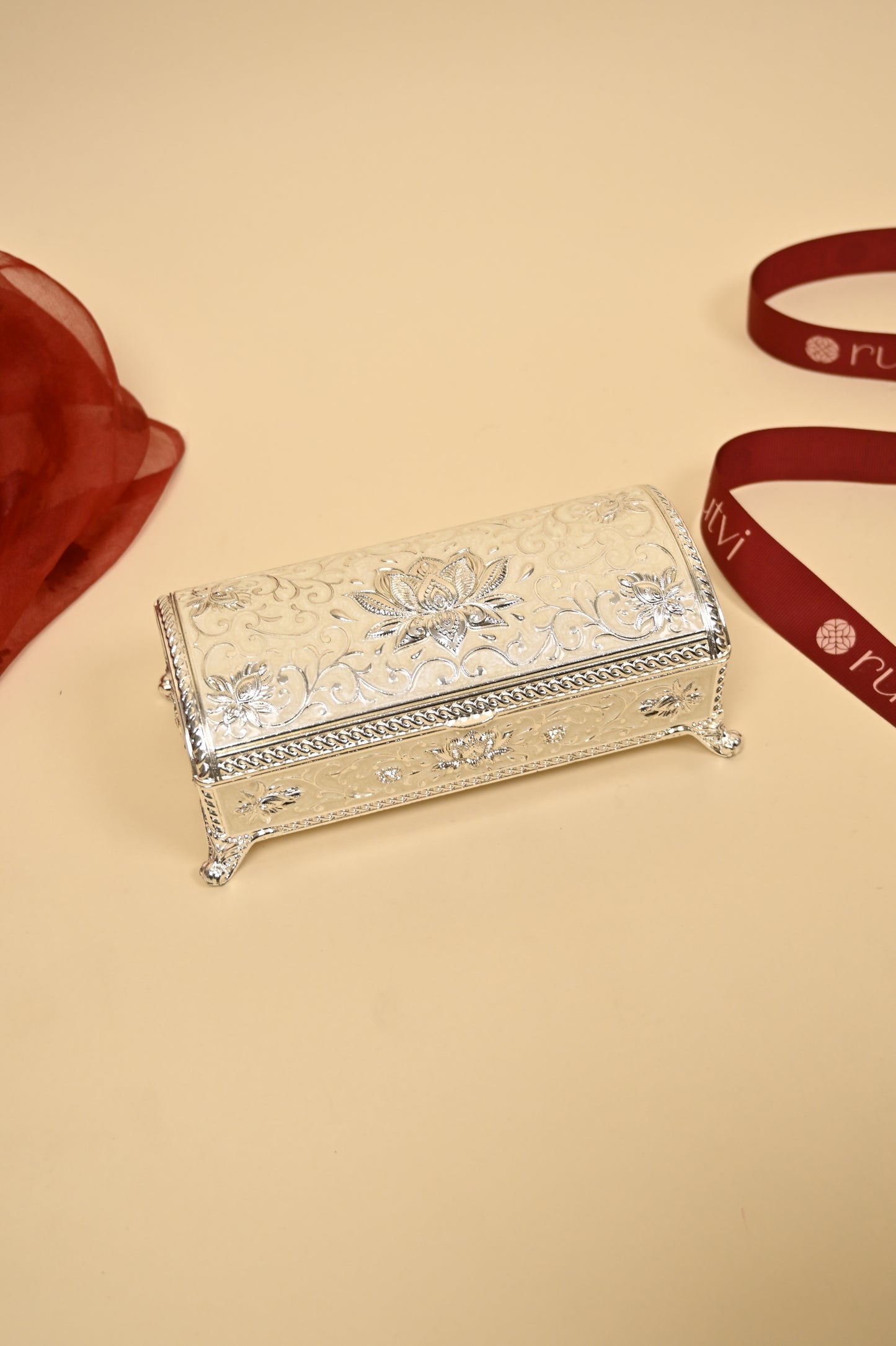 German Silver Epoxy Vintage Wedding Jewellery Box – Elegant Bridal & Gift Storage Box