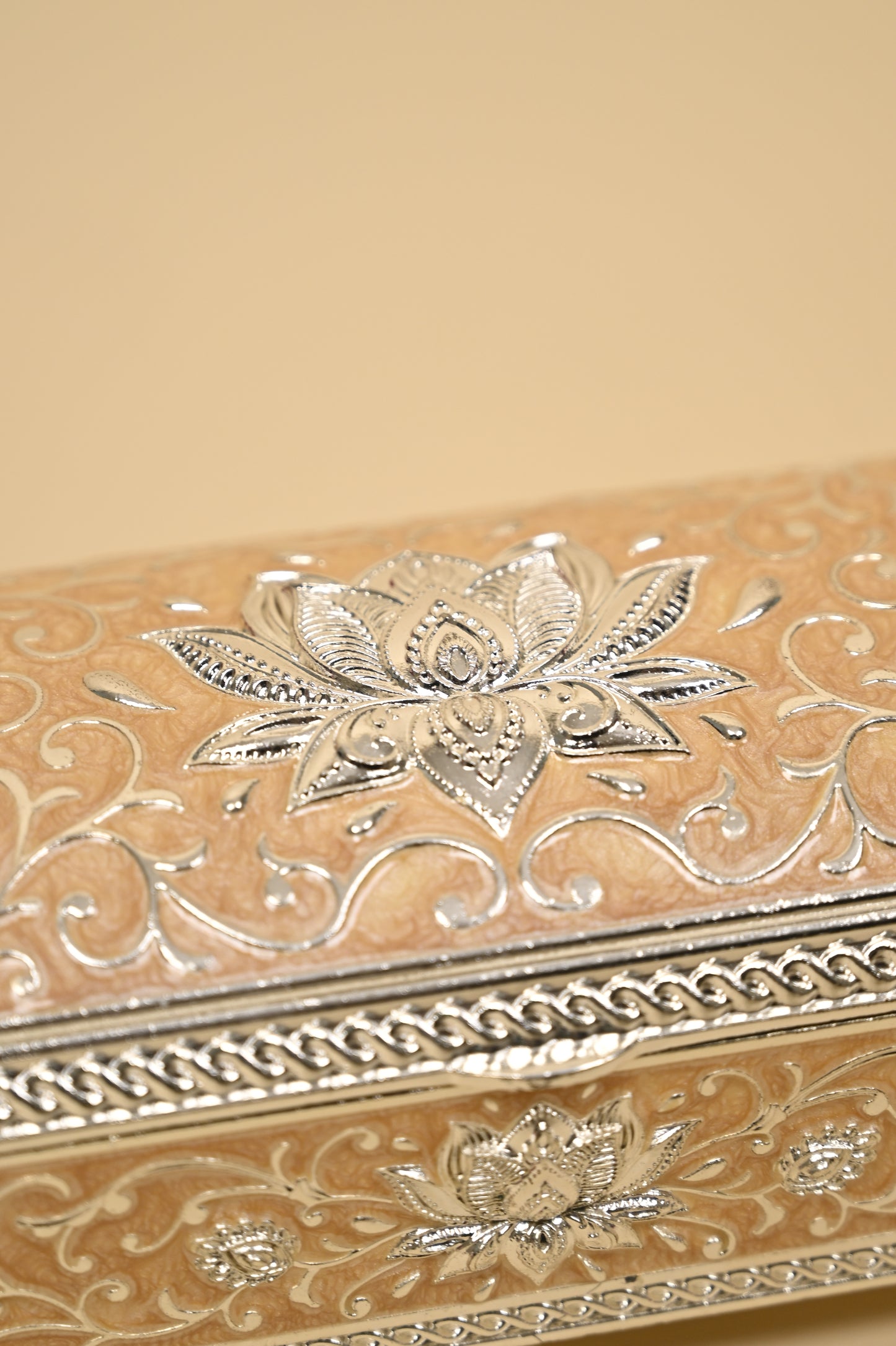 German Silver Epoxy Vintage Wedding Jewellery Box – Elegant Bridal & Gift Storage Box