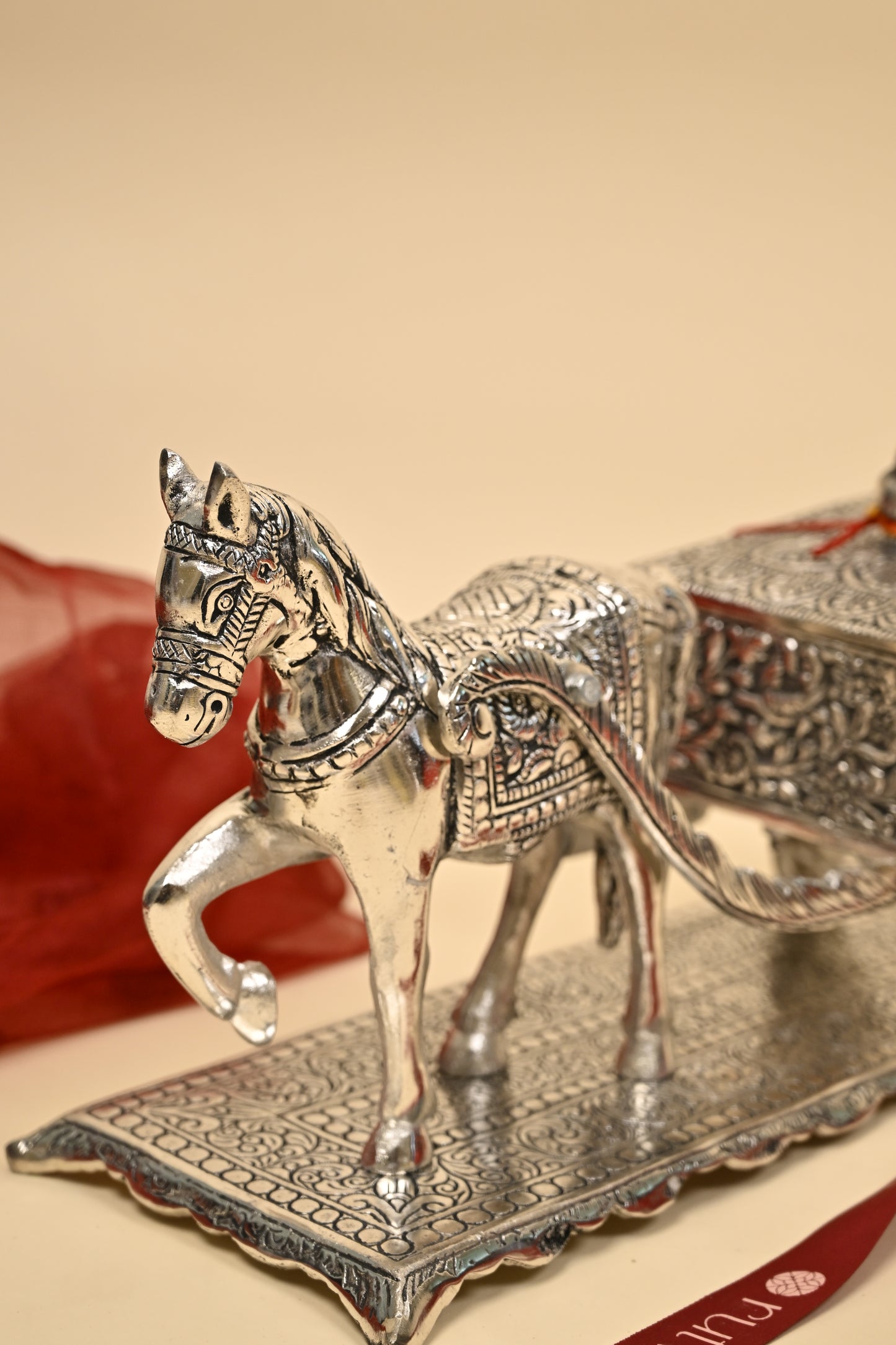 German Silver Horse Cart Decorative Box – Royal Handcrafted Gift for Diwali & Home Decor