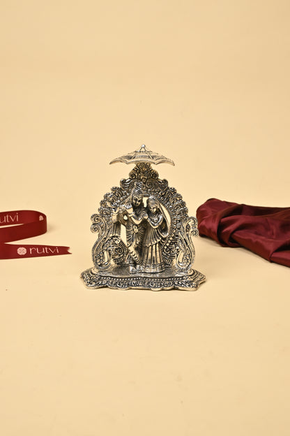 Radha Krishna Brass Idol – Traditional Handcrafted Decorative Statue