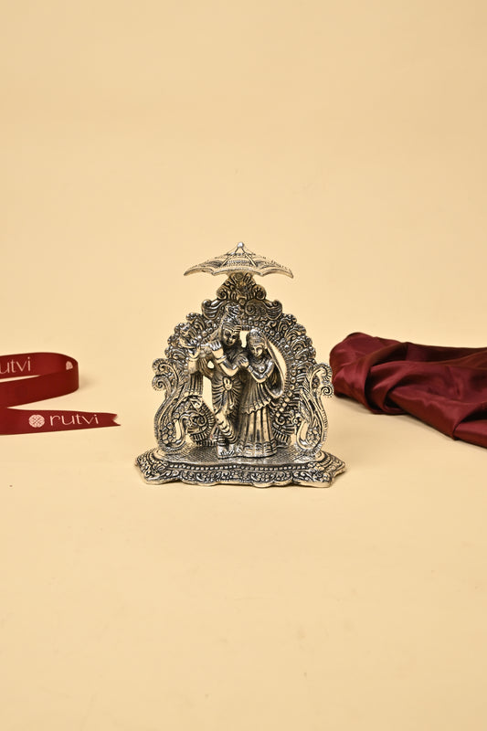 Radha Krishna Brass Idol – Traditional Handcrafted Decorative Statue