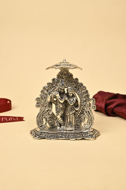 Radha Krishna Brass Idol – Traditional Handcrafted Decorative Statue