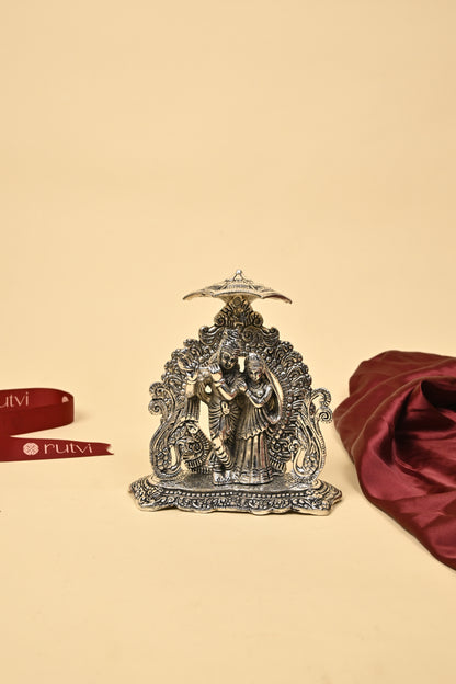Radha Krishna Brass Idol – Traditional Handcrafted Decorative Statue