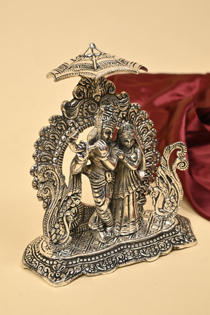 Radha Krishna Brass Idol – Traditional Handcrafted Decorative Statue